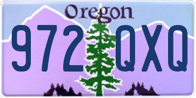 OR license plate 972QXQ