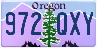 OR license plate 972QXY