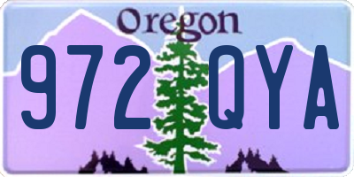OR license plate 972QYA