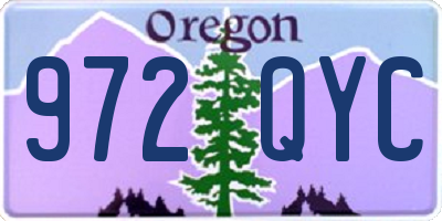 OR license plate 972QYC