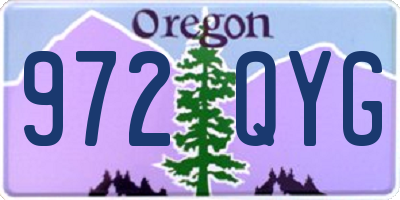 OR license plate 972QYG