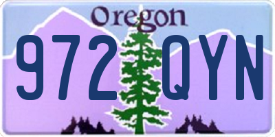 OR license plate 972QYN