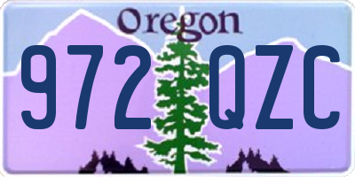 OR license plate 972QZC
