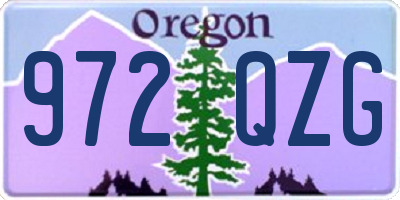 OR license plate 972QZG