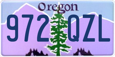 OR license plate 972QZL