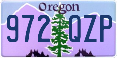 OR license plate 972QZP