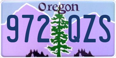 OR license plate 972QZS