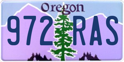 OR license plate 972RAS