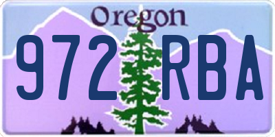 OR license plate 972RBA