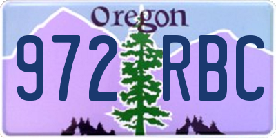 OR license plate 972RBC