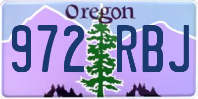 OR license plate 972RBJ