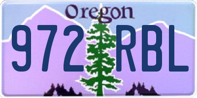 OR license plate 972RBL