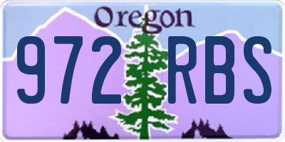 OR license plate 972RBS