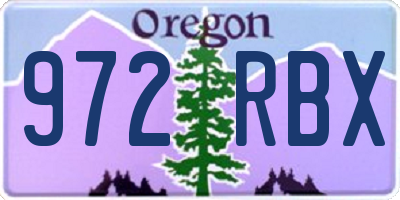OR license plate 972RBX