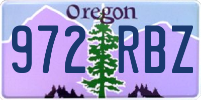 OR license plate 972RBZ