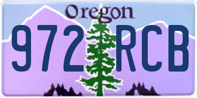 OR license plate 972RCB