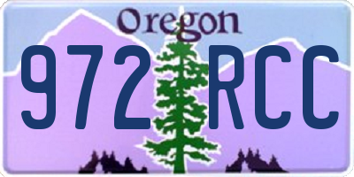 OR license plate 972RCC