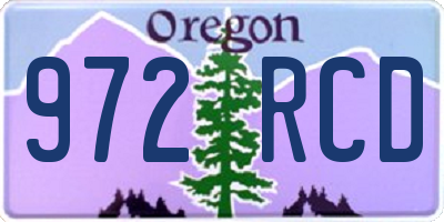 OR license plate 972RCD