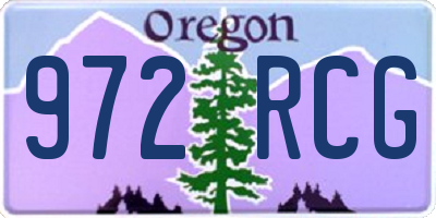 OR license plate 972RCG