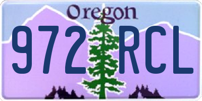 OR license plate 972RCL