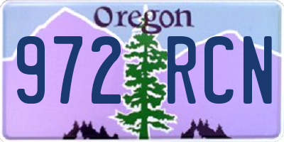OR license plate 972RCN