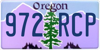 OR license plate 972RCP