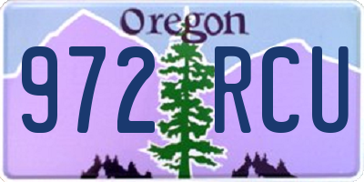 OR license plate 972RCU