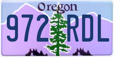 OR license plate 972RDL