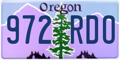 OR license plate 972RDO