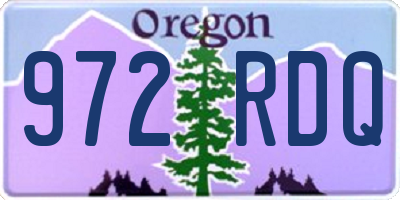 OR license plate 972RDQ
