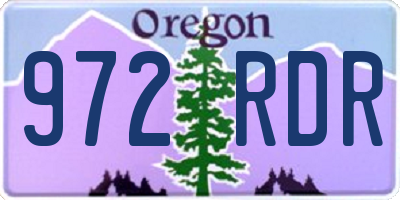 OR license plate 972RDR