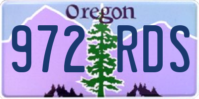OR license plate 972RDS