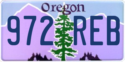 OR license plate 972REB
