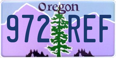 OR license plate 972REF