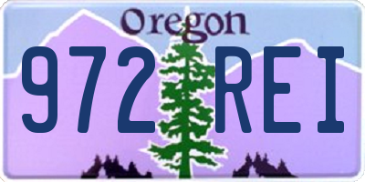 OR license plate 972REI