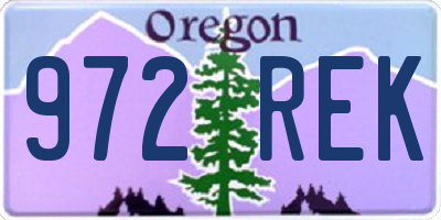 OR license plate 972REK
