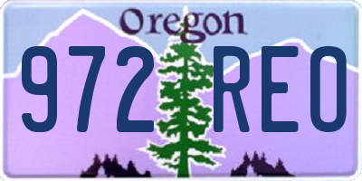 OR license plate 972REO