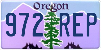 OR license plate 972REP