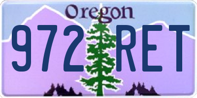 OR license plate 972RET