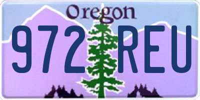 OR license plate 972REU