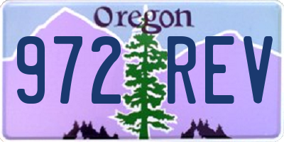 OR license plate 972REV