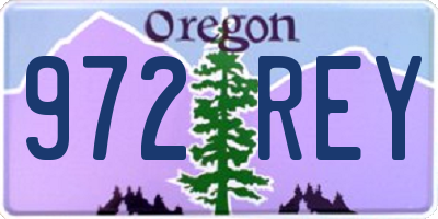 OR license plate 972REY