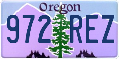 OR license plate 972REZ