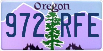 OR license plate 972RFE