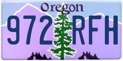 OR license plate 972RFH