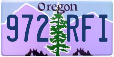 OR license plate 972RFI