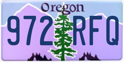 OR license plate 972RFQ