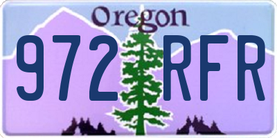 OR license plate 972RFR