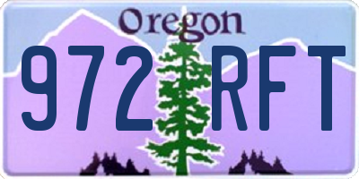 OR license plate 972RFT