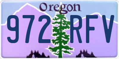 OR license plate 972RFV